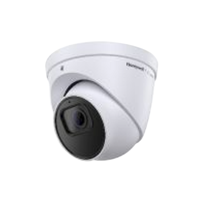 HONEYWELL - Turret IP 5 Megapixel / Lente 2.8 mm / 40 mts IR / Ultra Baja Iluminación / NDAA / ONVIF / Exterior IP67 / H.265 / IA (Filtro de Humanos y Vehiculos) / Merodeo / Conteo de Personas / PoE / Audio y Alarmas I/O / Serie 35 / Honeywell Security
