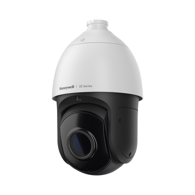 HONEYWELL - PTZ IP 5 Megapixel / 30X Zoom / 150 mts IR /  Ultra Baja Iluminación /  H.265 / IA (Filtro de Humanos y Vehiculos) / Merodeo / PoE+ / Exterior IP67 / IK10 / ONVIF / NDAA / Serie 35 / 256 GB microSD / Audio I/O / Alarma I/O / Honeywell Security