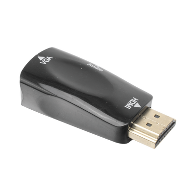 EPCOM POWERLINE - Adaptador (Convertidor) HDMI a VGA  / HDMI Macho a VGA Hembra / Resolución 1920x1080 @ 60Hz  / Adaptador de Audio de 3.5 mm / Chapado en Níquel
