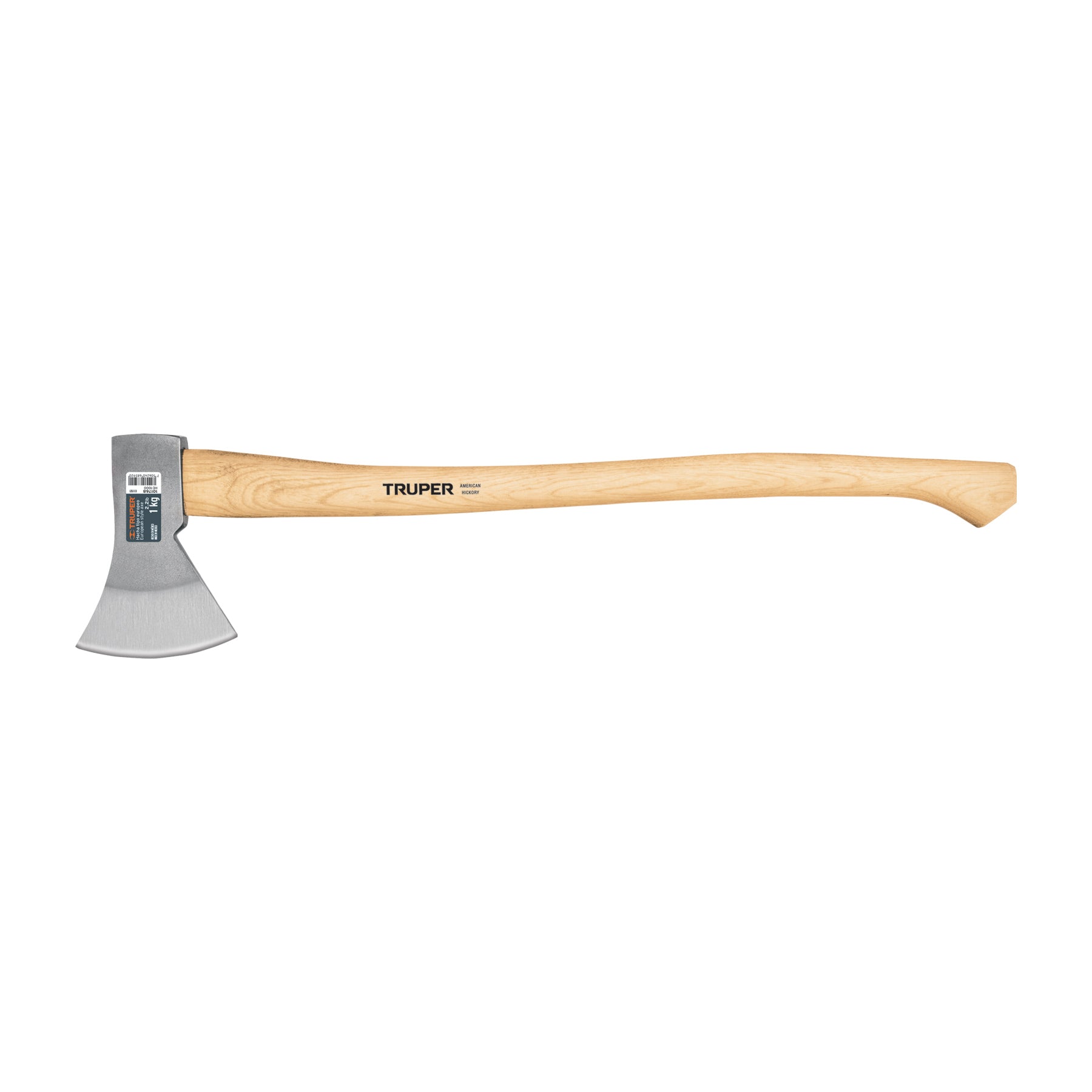 Hacha europea 1000 g, mango hickory 28', Truper
