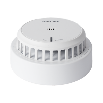 HIKVISION - (HikFire) Detector de Humo Óptico Hikvision / Tecnología Avanzada de Detección de Incendios / Alarma Temprana y Fiabilidad Certificada / Soporta Salida de Alarma