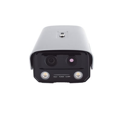 HIKVISION - (HikFire) Cámara IP de Detección Térmica de Incendios / Detección de Llamas y Temperaturas Anormales / 4 Megapíxel (Lente Óptico) + 1 Megapíxel (Lente Térmico) / Compatible con Hik-Connect