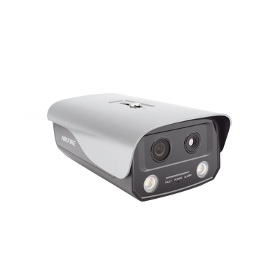 HIKVISION - (HikFire) Cámara IP de Detección Térmica de Incendios / Detección de Llamas y Temperaturas Anormales / 4 Megapíxel (Lente Óptico) + 1 Megapíxel (Lente Térmico) / Compatible con Hik-Connect