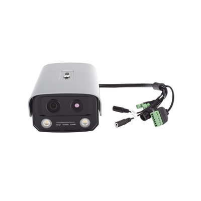 HIKVISION - (HikFire) Cámara IP de Detección Térmica de Incendios / Detección de Llamas y Temperaturas Anormales / 4 Megapíxel (Lente Óptico) + 1 Megapíxel (Lente Térmico) / Compatible con Hik-Connect