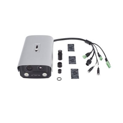 HIKVISION - (HikFire) Cámara IP de Detección Térmica de Incendios / Detección de Llamas y Temperaturas Anormales / 4 Megapíxel (Lente Óptico) + 1 Megapíxel (Lente Térmico) / Compatible con Hik-Connect