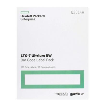 HP ENTERPRISE - Paquete de Etiquetas HPE Códigos de Barras LTO-7 Ultrium RW