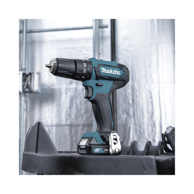 MAKITA - Taladro Combinado de 12Vcc, con tecnología CXT, (Incluye 2 Baterías y Cargador Rápido, Maletín plástico).