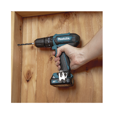 MAKITA - Taladro Combinado de 12Vcc, con tecnología CXT, (Incluye 2 Baterías y Cargador Rápido, Maletín plástico).
