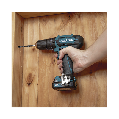 MAKITA - Taladro Combinado de 12Vcc, con tecnología CXT, (Incluye 2 Baterías y Cargador Rápido, Maletín plástico).