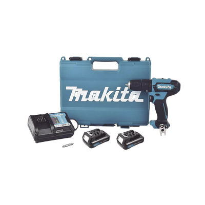 MAKITA - Taladro inalámbrico Percutor de 12 V, 3/8 de 0-450 0-1700 RPM, incluye 2 batería LI-ION de 1.5 AH, Cargador y Maletín