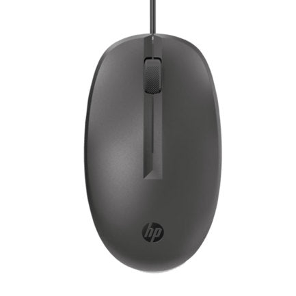 HEWLETT PACKARD - Mouse HP 125 Alámbrico USB Negro Sensor Óptico 1200 DPI 3 Botones Cable 1.8 m Compatible Con Windows