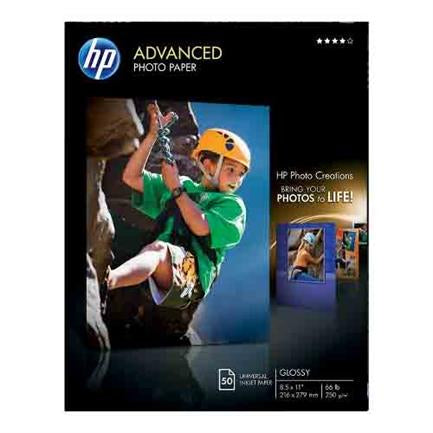 HEWLETT PACKARD - Papel HP Fotografico Satinado Avanzado Cartas 50 Hojas