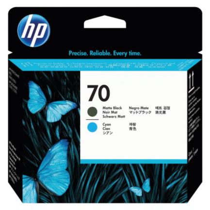 HEWLETT PACKARD - Cabezal HP LF de Impresión 70 Color Negro Mate-Cian