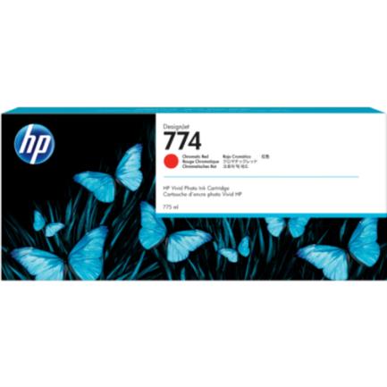 HEWLETT PACKARD - Tinta HP LF DesignJet 774 Capacidad Estándar 775ml Color Rojo Cromático
