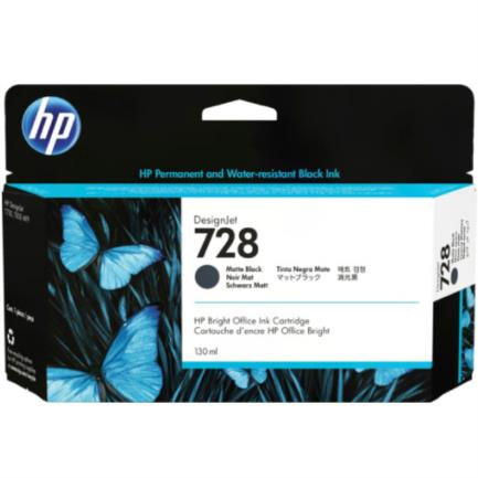 HEWLETT PACKARD - Tinta HP LF DesignJet 728 130ml Color Negro Mate