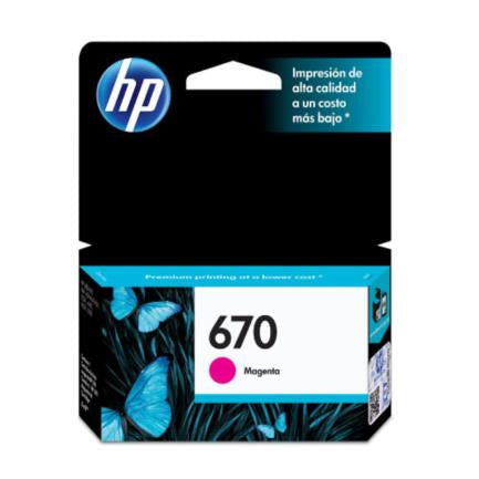 HEWLETT PACKARD - Tinta HP 670 Magenta