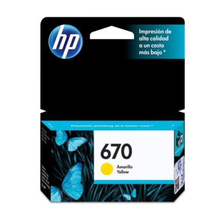 HEWLETT PACKARD - Tinta HP 670 Amarillo