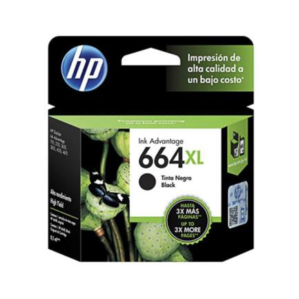 HEWLETT PACKARD - Tinta HP 664XL Negro Alto Rendimiento