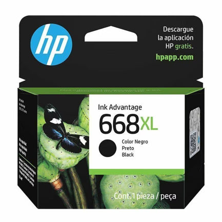 HEWLETT PACKARD - Cartucho HP de tinta original 668XL negro