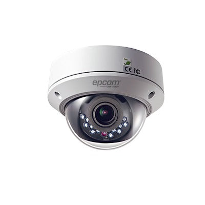 EPCOM - Domo Analógico 1200 TVL / Exterior IP66 / Lente Varifocal 2.8 a 12 mm / IK10 / 30 mts IR