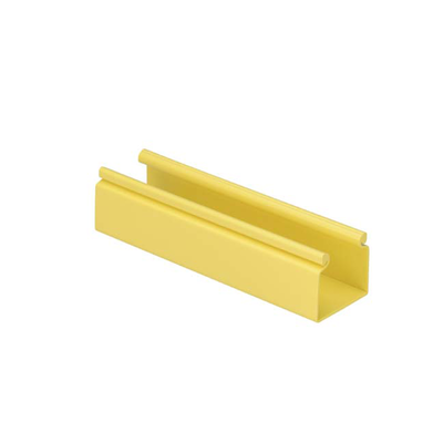 PANDUIT - Canaleta FiberRunner™ 2X2 sin Tapa, de PVC Rígido, Con Orificios de Montaje, Color Amarillo, 1.8 m de Largo