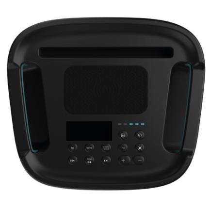 HISENSE - Bocina Hisense Party Rocker One 300W 2 Vias Exterior/Interior con Subwoofer IPX4 Pantalla LED BT/FM/AUX/DC in/USB
