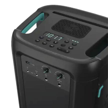 HISENSE - Bocina Hisense Party Rocker One 300W 2 Vias Exterior/Interior con Subwoofer IPX4 Pantalla LED BT/FM/AUX/DC in/USB