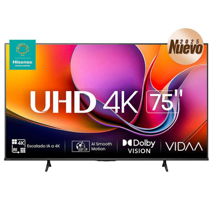 HISENSE - Televisor Hisense 75" A65NV UHD 4K VIDAA 75A65NV