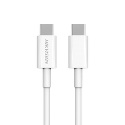 HIKVISION - Cable USB-C a USB-C / 1 Metro (3.28 Pies) / Ideal para Celulares Android / Carga Rápida 3 Amp / Carga y Sincronización de Datos / 480 Mbps / 60 Watts