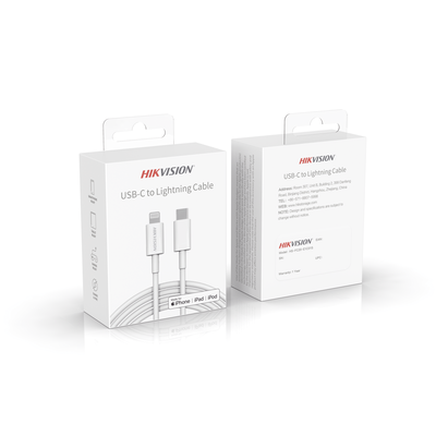 HIKVISION - Cable USB-C a Lightning / MFi Certificado / 1 Metro (3.28 Pies) / Ideal para iPhone, iPad y iPod / Carga Rápida 3 Amp / Carga y Sincronización de Datos / 480 Mbps / 60 Watts