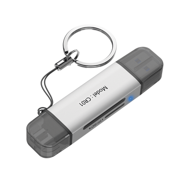 HIKSEMI BY HIKVISION - Lector de Tarjetas 2 en 1 / Conector Dual USB-A  y USB-C / Soporta SD y Micro SD
