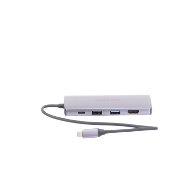 HIKSEMI BY HIKVISION - Hub (Adaptador) USB - C / 8 en 1 / 1 Salida HDMI (4K) / 1 Salida USB 2.0 / 3 Salidas USB 3.0 / 1 Salida SD (Memoria SD) / 1 Salida TF (Micro SD) / 1 Entrada USB - C (Carga Rapida / 100 Watts)