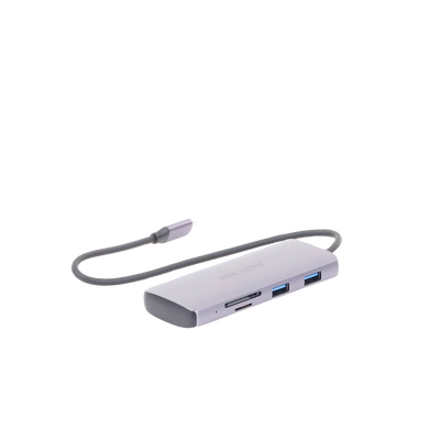 HIKSEMI BY HIKVISION - Hub (Adaptador) USB - C / 8 en 1 / 1 Salida HDMI (4K) / 1 Salida USB 2.0 / 3 Salidas USB 3.0 / 1 Salida SD (Memoria SD) / 1 Salida TF (Micro SD) / 1 Entrada USB - C (Carga Rapida / 100 Watts)