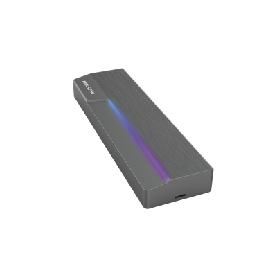 HIKSEMI BY HIKVISION - Carcasa para SSD M.2 y SATA (Enclosure) / Conector USB-C / ASUS Aura RGB SYNC  / Hasta 10 Gbps / Tamaños: 2242, 2260 y 2280
