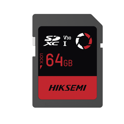 HIKSEMI BY HIKVISION - Memoria SD / Clase 10 de 64 GB / Especializada Para Drones Comerciales, Cámaras de Fotografía y Video  / 180 MB/s Lectura / 150 MB/s Escritura