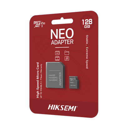 HIKSEMI BY HIKVISION - Memoria microSD con Adaptador Ideal para Celular o Tablet / 128 GB / Multipropósito / Clase 10 / 92 MB/s Lectura / 50 MB/s Escritura