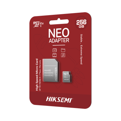 HIKSEMI BY HIKVISION - Memoria microSD con Adaptador Ideal para Celular o Tablet / 256 GB / Multipropósito