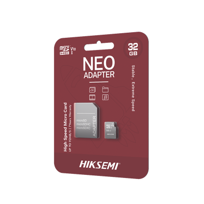HIKSEMI BY HIKVISION - Memoria microSD con Adaptador Ideal para Celular o Tablet / 32 GB / Multipropósito / Clase 10 / 92 MB/s Lectura / 50 MB/s Escritura