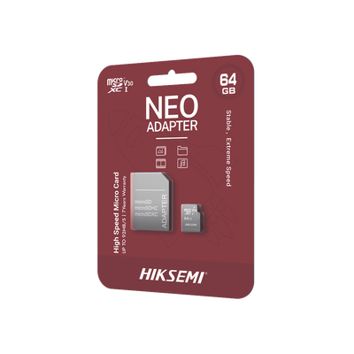 HIKSEMI BY HIKVISION - Memoria microSD con Adaptador Ideal para Celular o Tablet / 64 GB / Multipropósito