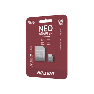 HIKSEMI BY HIKVISION - Memoria microSD con Adaptador Ideal para Celular o Tablet / 64 GB / Multipropósito
