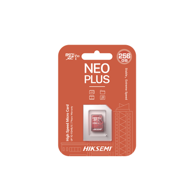 HIKSEMI BY HIKVISION - Memoria microSD / Clase 10 de 256 GB / Especializada Para Videovigilancia (Uso 24/7) / Compatibles con cámaras HIKVISION y Otras Marcas / 95 MB/s Lectura / 55 MB/s Escritura