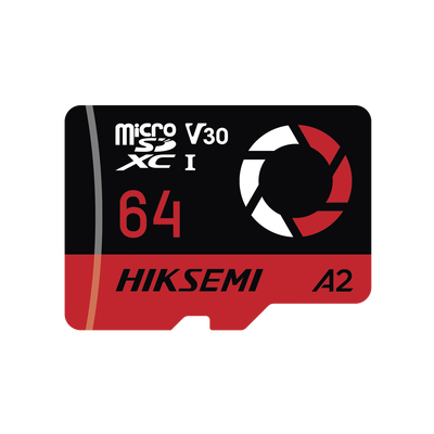 HIKSEMI BY HIKVISION - Memoria MicroSD / Clase 10 de 64GB / Especializada Para Drones Comerciales, Cámaras de Fotografía y de Video / 180 MB/s Lectura / 150 MB/s Escritura