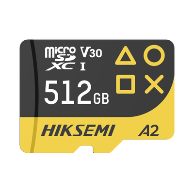 HIKSEMI BY HIKVISION - Memoria microSDXC / 512GB / Velocidad 200MB/s Lectura / 150MB/s Escritura / V30 U3 A2 / Gaming / Compatibilidad Amplia