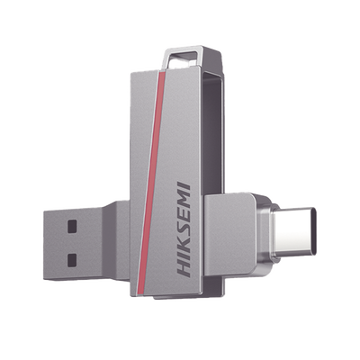 HIKSEMI BY HIKVISION - Memoria USB Dual de 128 GB / USB-C y USB-A / Transferencia de Alta Velocidad / Metálica / Compatible con Dispositivos Móviles, Windows, Mac y Linux
