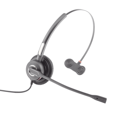 FANVIL - Diadema monoaural con tecnología antishock para teléfonos IP FANVIL y Polycom con micrófono de cancelación de ruido, larga durabilidad
