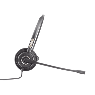 FANVIL - Diadema monoaural con tecnología antishock para teléfonos IP FANVIL y Polycom con micrófono de cancelación de ruido, larga durabilidad
