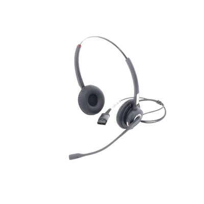 FANVIL - Diadema binaudal (duo) con tecnología antishock para teléfonos IP FANVIL y Polycom con micrófono de cancelación de ruido, larga durabilidad