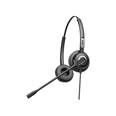 FANVIL - Diadema binaudal (duo) con tecnología antishock para teléfonos IP FANVIL y Polycom con micrófono de cancelación de ruido, larga durabilidad