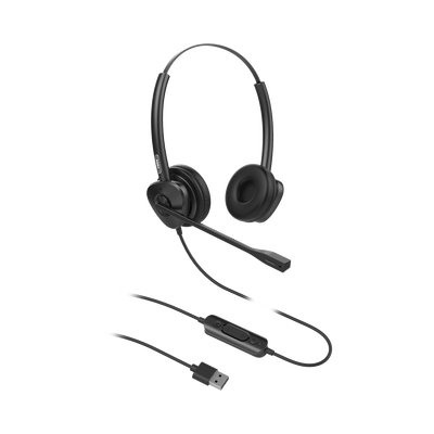 FANVIL - Diadema binaudal (duo) con tecnología antishock para teléfonos IP FANVIL USB con micrófono de cancelación de ruido, larga durabilidad