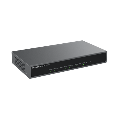 GRANDSTREAM - Gateway Analógico 8 FXO  (Conectar Lineas Analógicas) / 3 Perfiles SIP / 1 Puerto FXS / NAT de Alto Rendimiento / Soporte Lifeline / Fax T.38 / Cifrado AES / Failover SIP / Conferencia de Voz 3 Vías